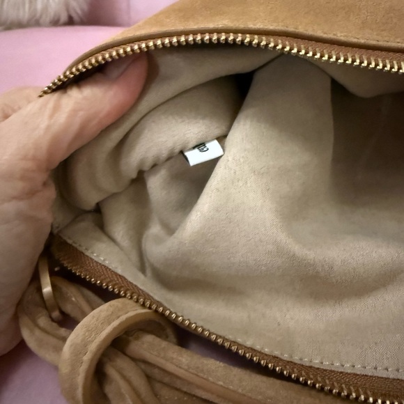 CULT GAIA Camel Brown Suede HERA bag - Picture 14 of 16